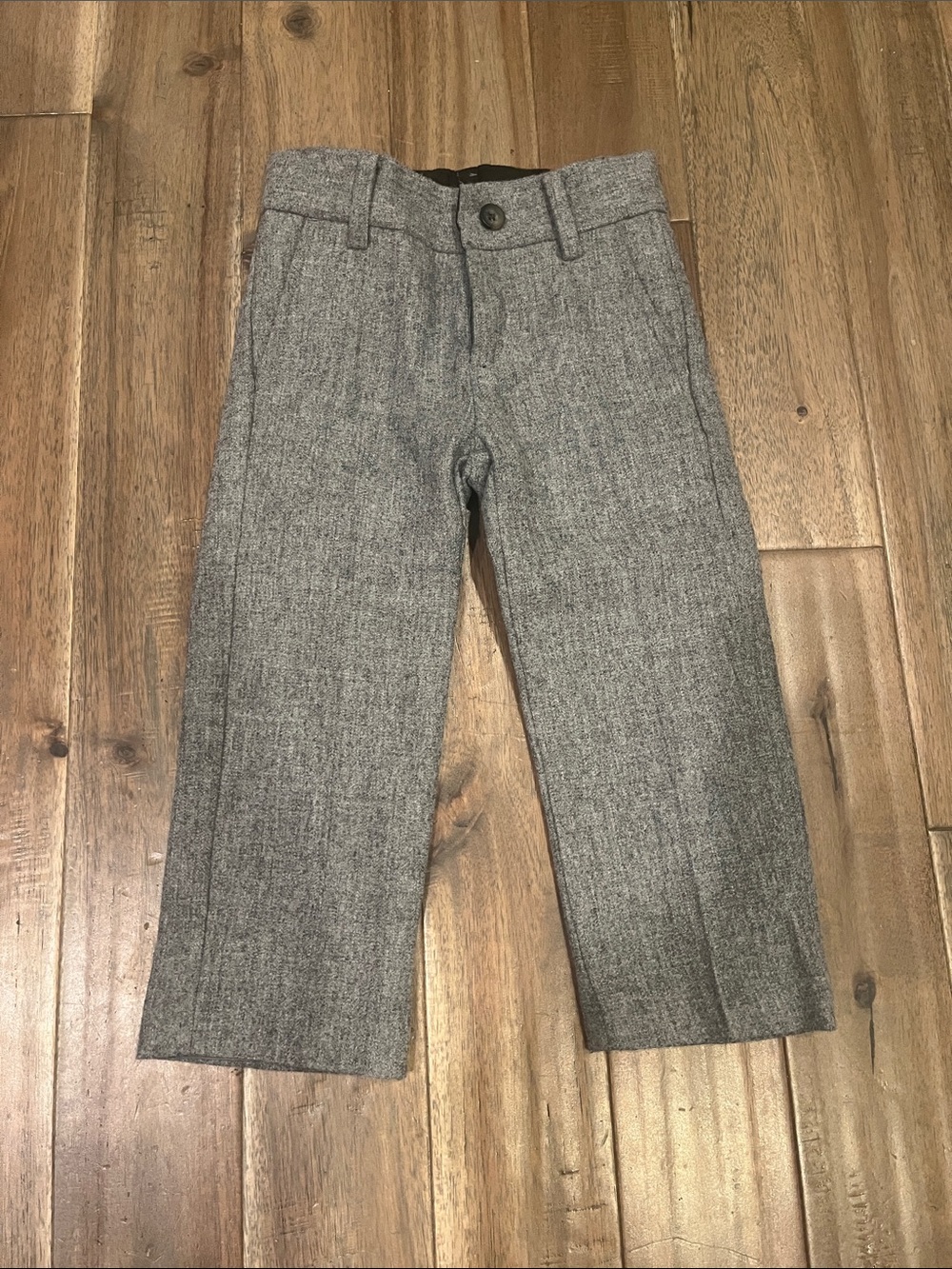 Janie and Jack Adjustable Waist Gray Black Wool Blend Dress Pants Toddler Boy 2T
